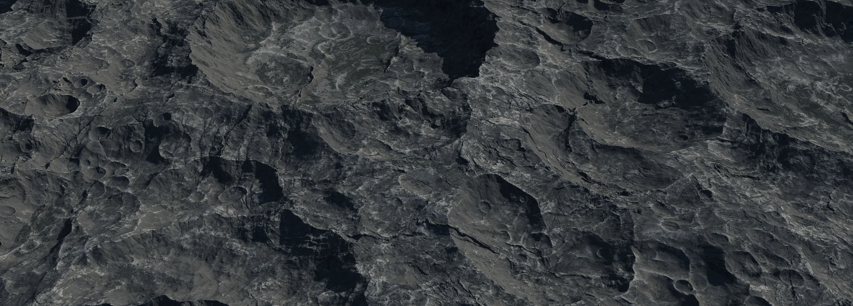 4 16k Seamless Crater Surface a SciFi Open World Kit Low-poly 3D model_16