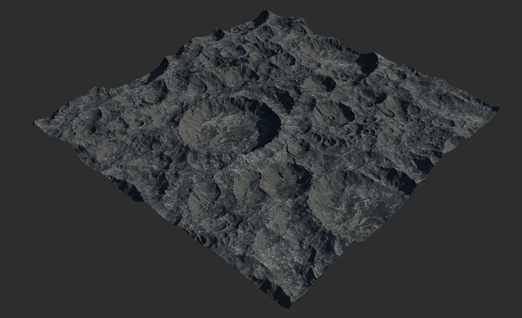 4 16k Seamless Crater Surface a SciFi Open World Kit Low-poly 3D model_28