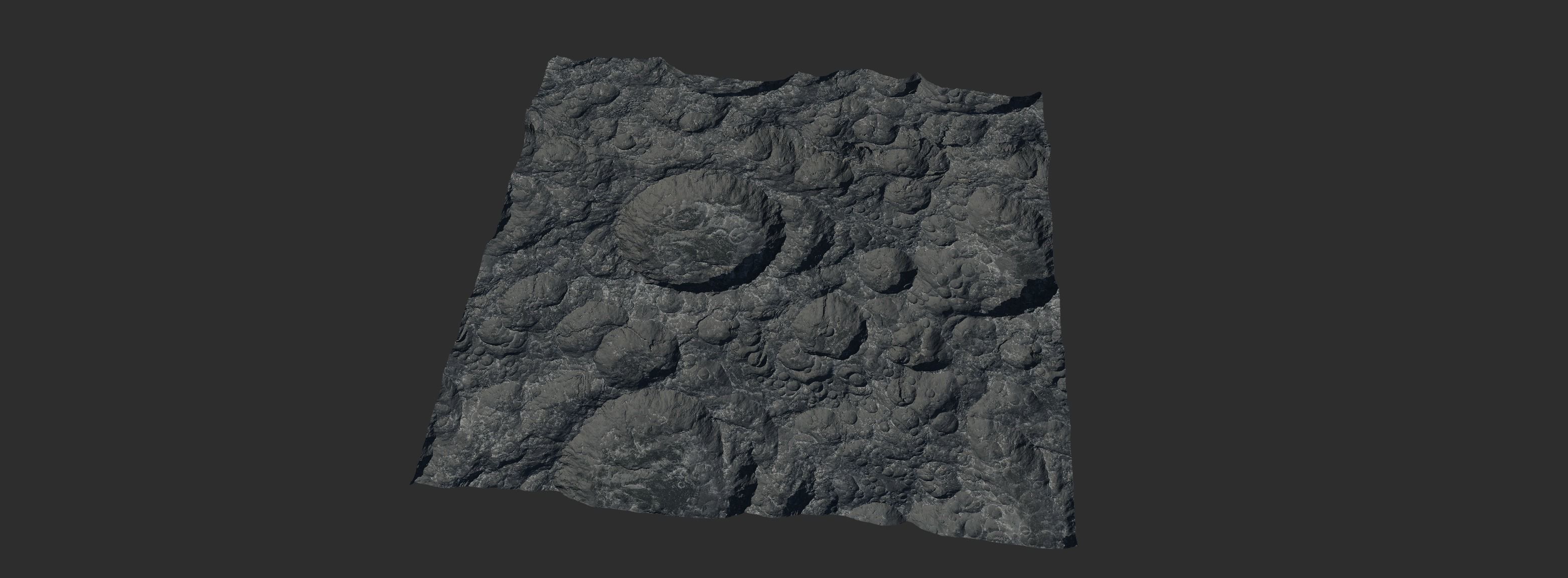 4 16k Seamless Crater Surface a SciFi Open World Kit Low-poly 3D model_25