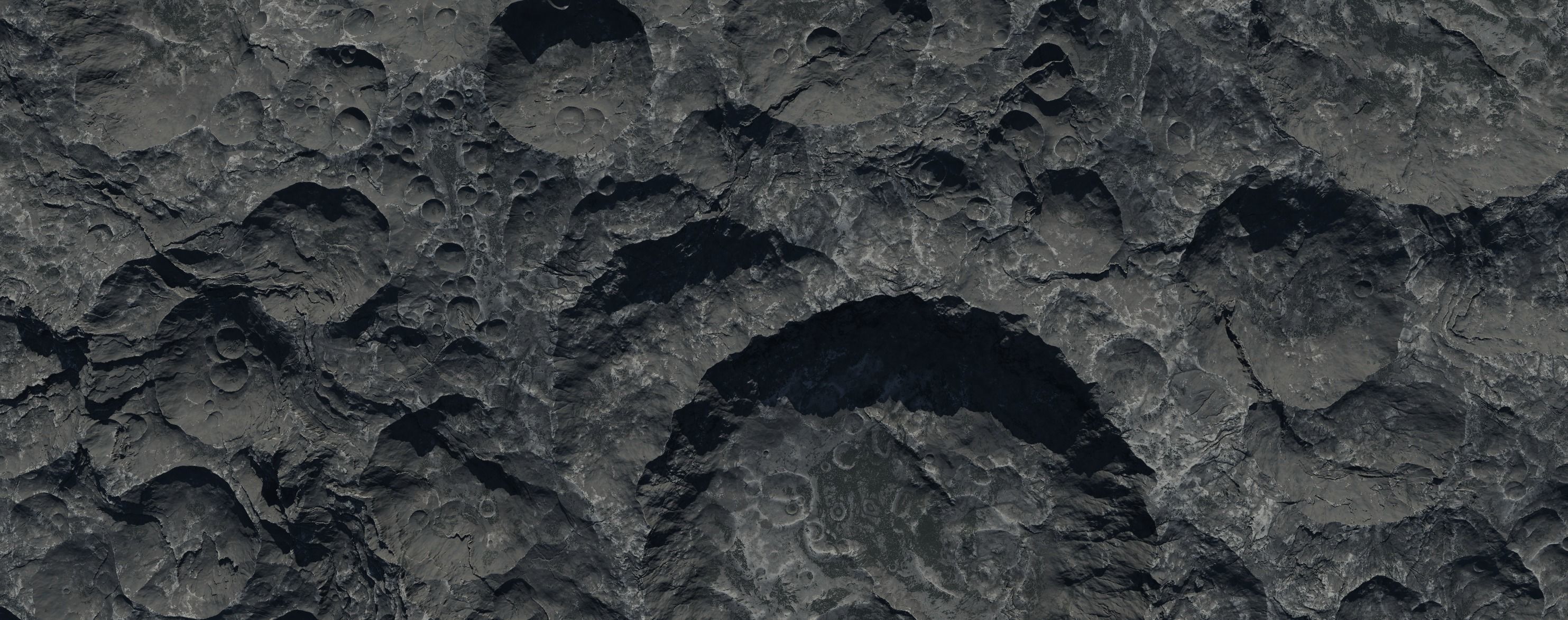 4 16k Seamless Crater Surface a SciFi Open World Kit Low-poly 3D model_11