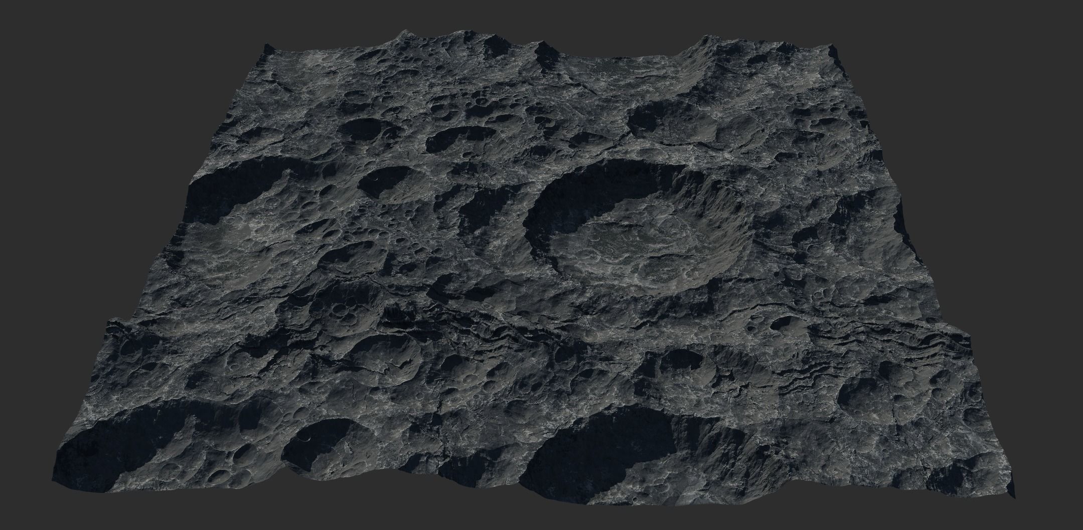 4 16k Seamless Crater Surface a SciFi Open World Kit Low-poly 3D model_33