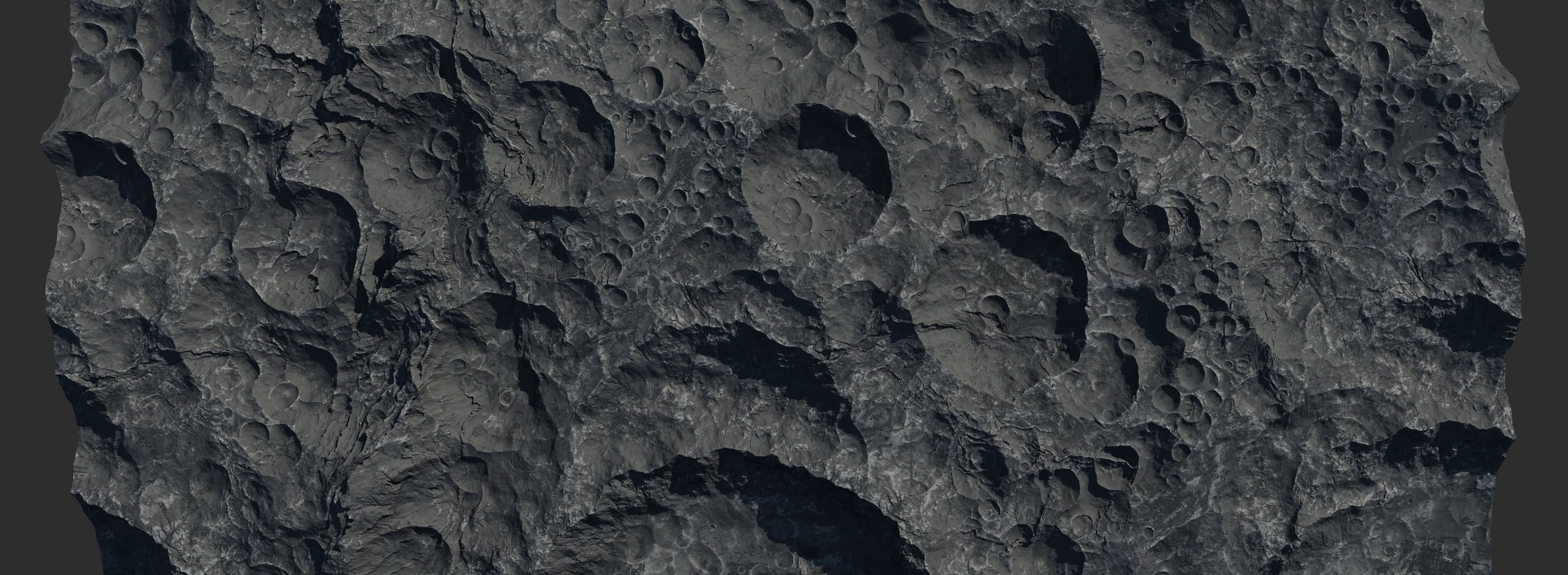 4 16k Seamless Crater Surface a SciFi Open World Kit Low-poly 3D model_40