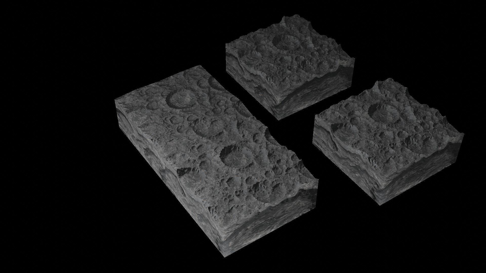 4 16k Seamless Crater Surface a SciFi Open World Kit Low-poly 3D model_37