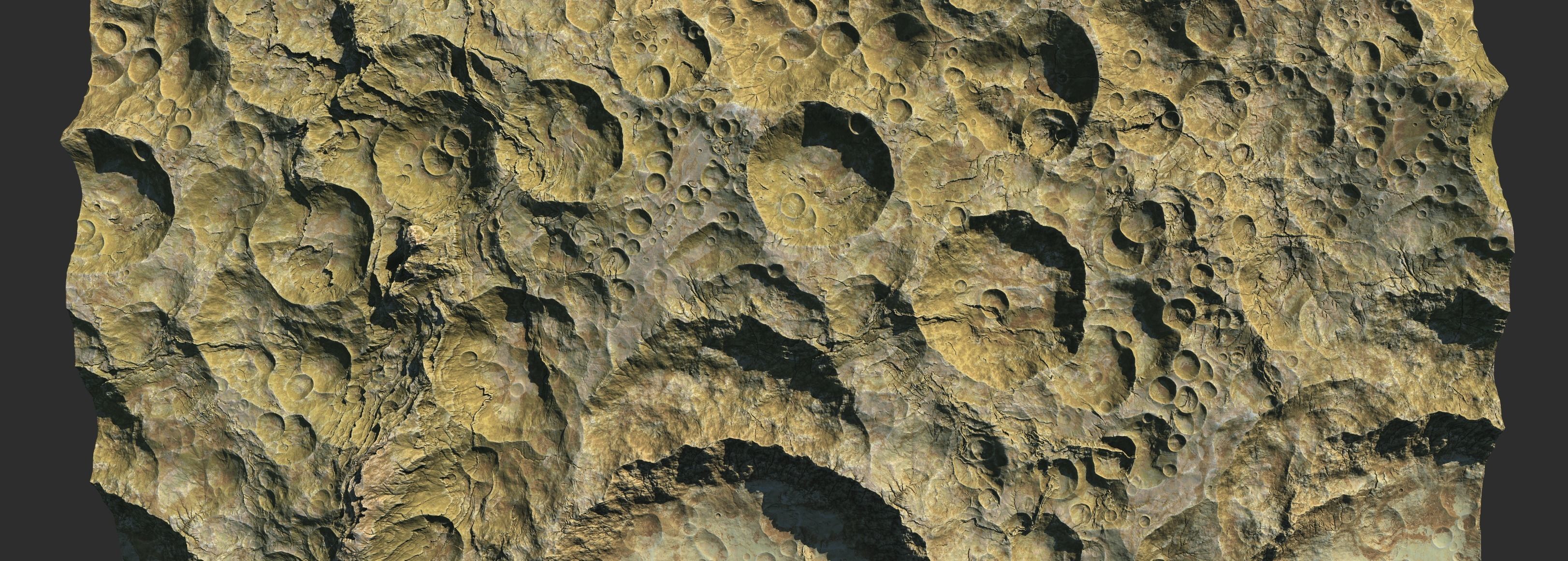4 16k Seamless Crater Surface a SciFi Open World Kit Low-poly 3D model_26
