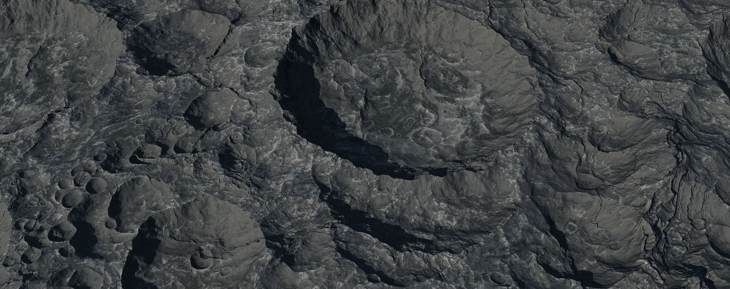 4 16k Seamless Crater Surface a SciFi Open World Kit Low-poly 3D model_4