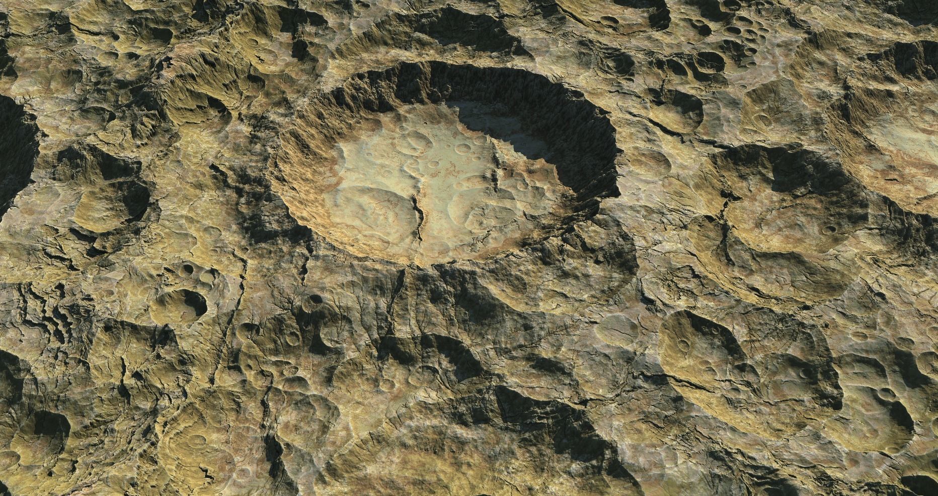 4 16k Seamless Crater Surface a SciFi Open World Kit Low-poly 3D model_5
