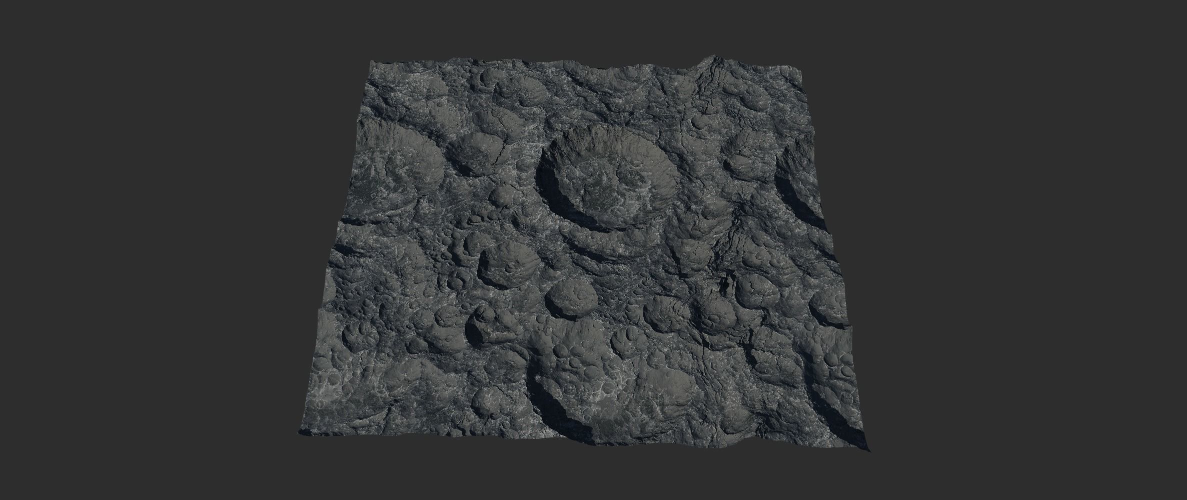 4 16k Seamless Crater Surface a SciFi Open World Kit Low-poly 3D model_23