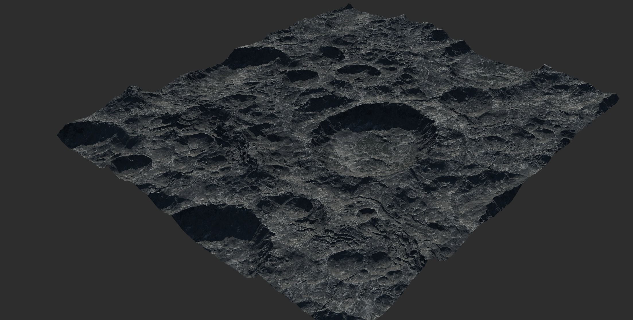 4 16k Seamless Crater Surface a SciFi Open World Kit Low-poly 3D model_35