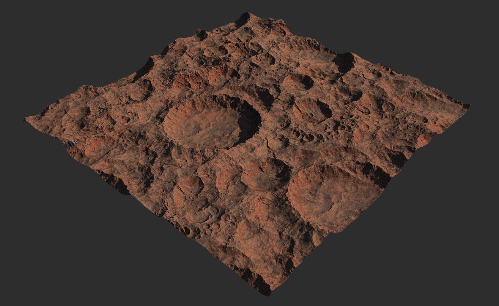 4 16k Seamless Crater Surface a SciFi Open World Kit Low-poly 3D model_9