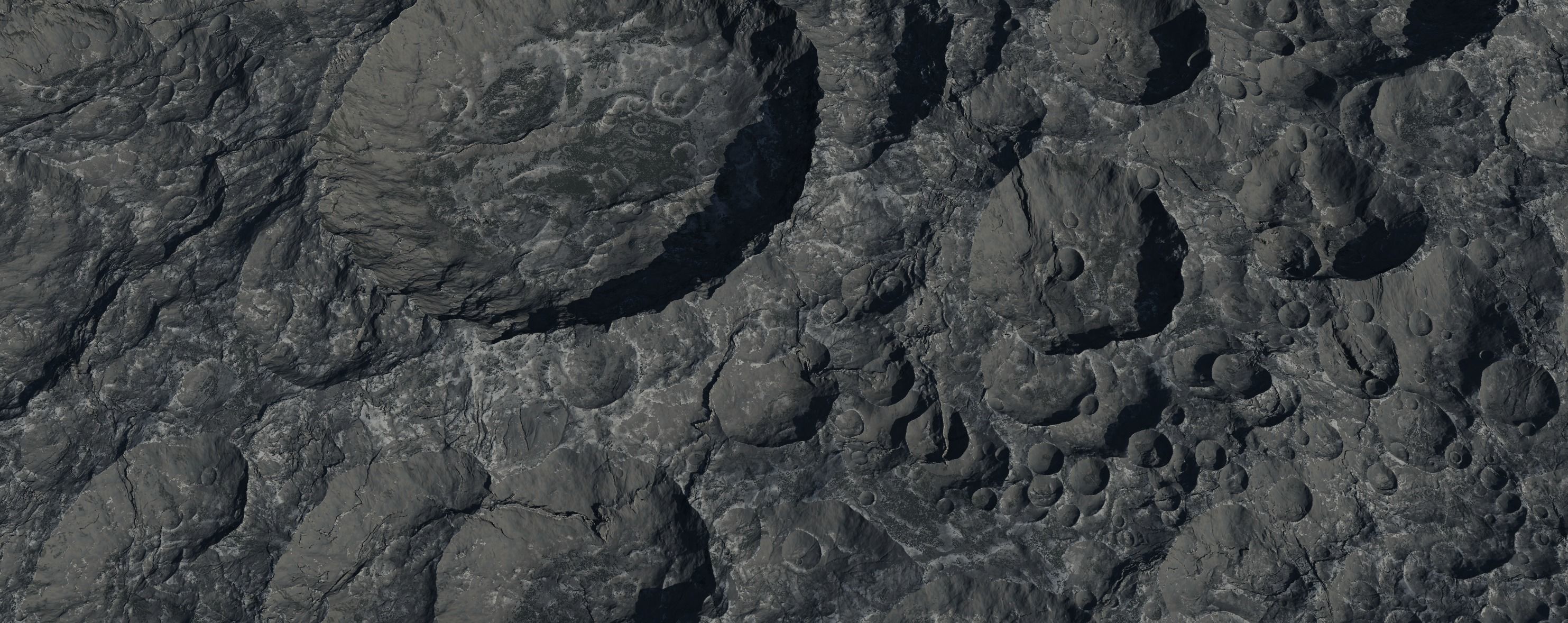 4 16k Seamless Crater Surface a SciFi Open World Kit Low-poly 3D model_18