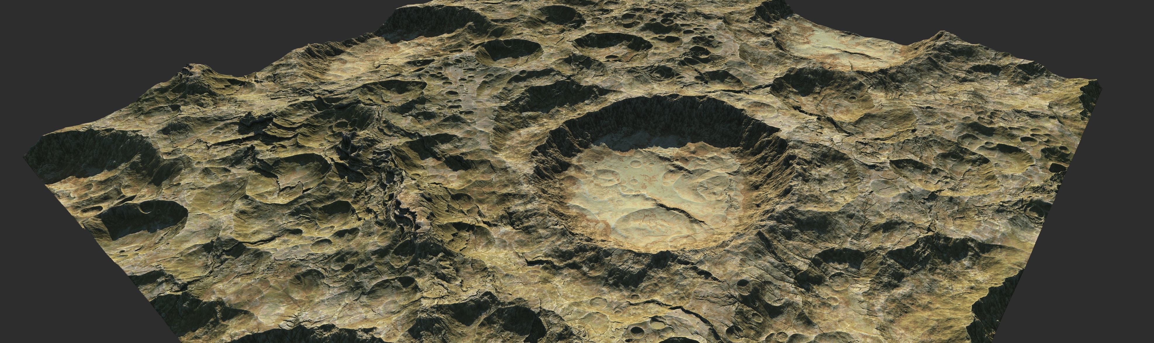 4 16k Seamless Crater Surface a SciFi Open World Kit Low-poly 3D model_24
