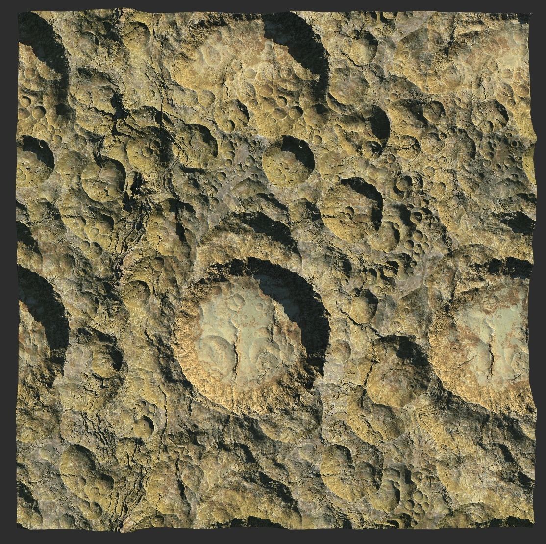4 16k Seamless Crater Surface a SciFi Open World Kit Low-poly 3D model_34