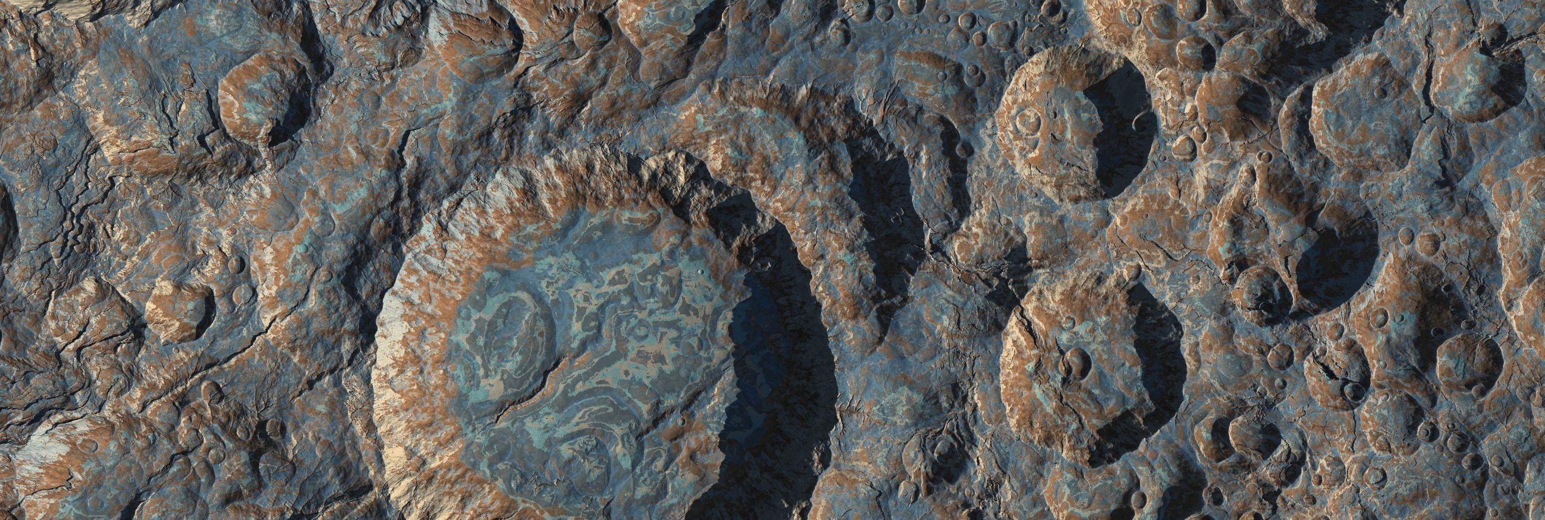 4 16k Seamless Crater Surface a SciFi Open World Kit Low-poly 3D model_6