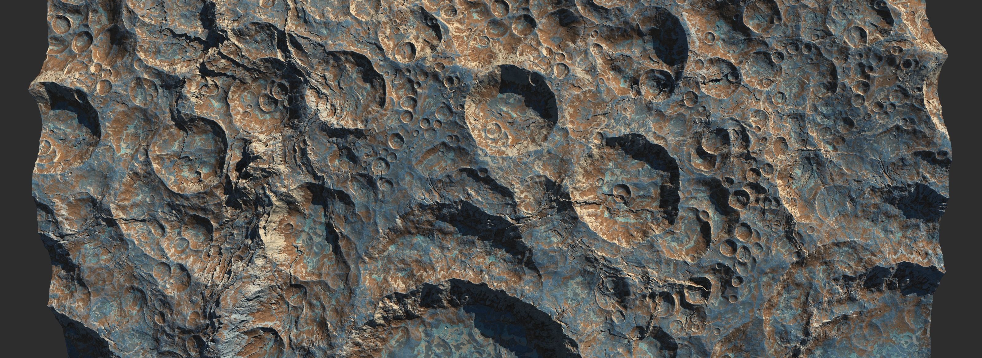 4 16k Seamless Crater Surface a SciFi Open World Kit Low-poly 3D model_22