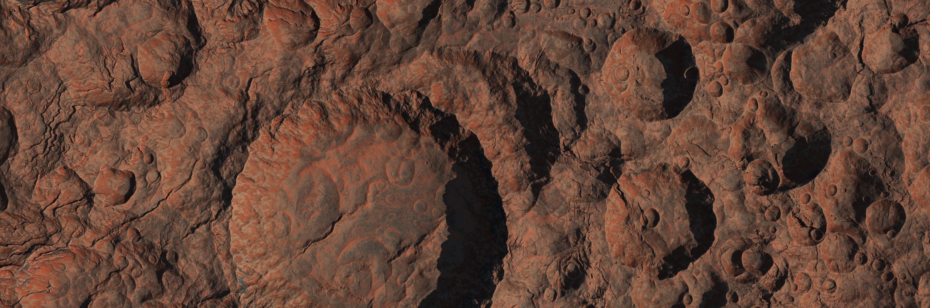 4 16k Seamless Crater Surface a SciFi Open World Kit Low-poly 3D model_10