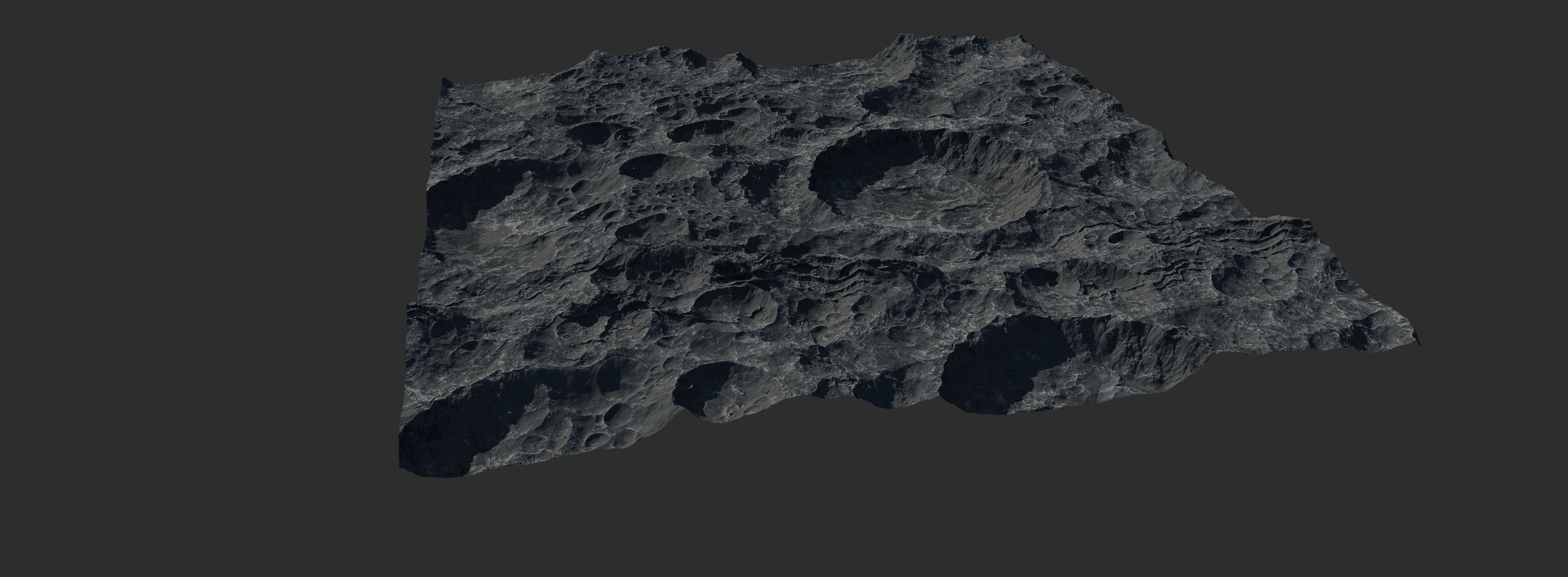 4 16k Seamless Crater Surface a SciFi Open World Kit Low-poly 3D model_31