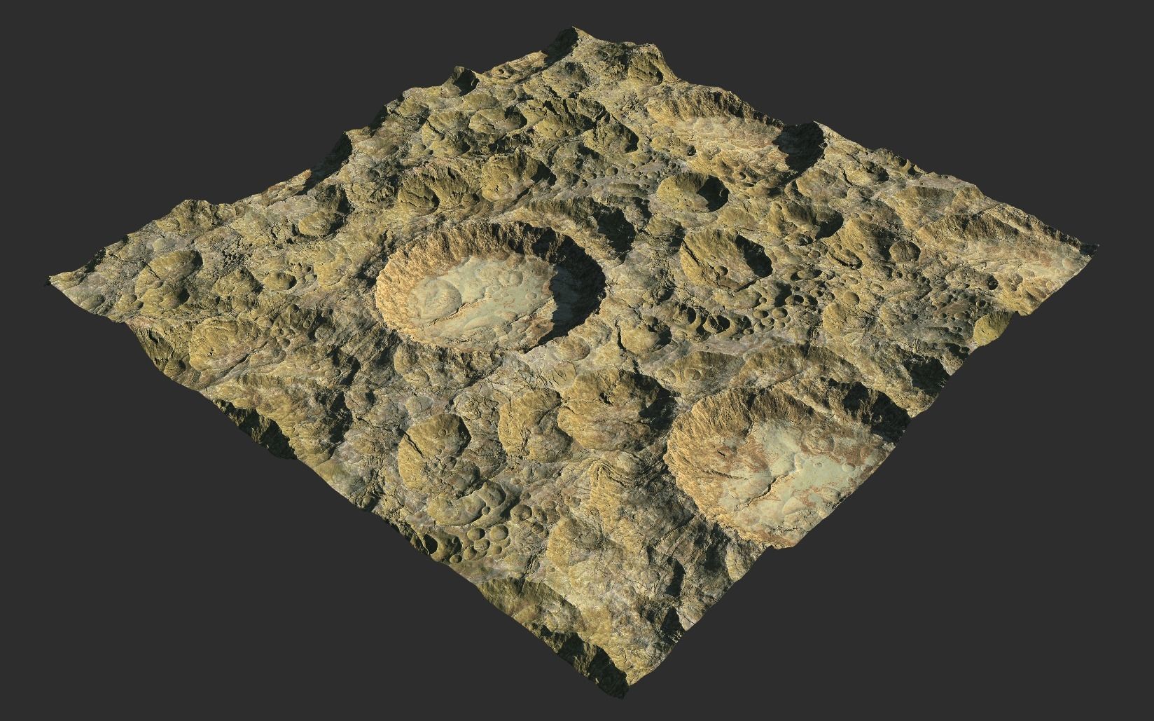 4 16k Seamless Crater Surface a SciFi Open World Kit Low-poly 3D model_8