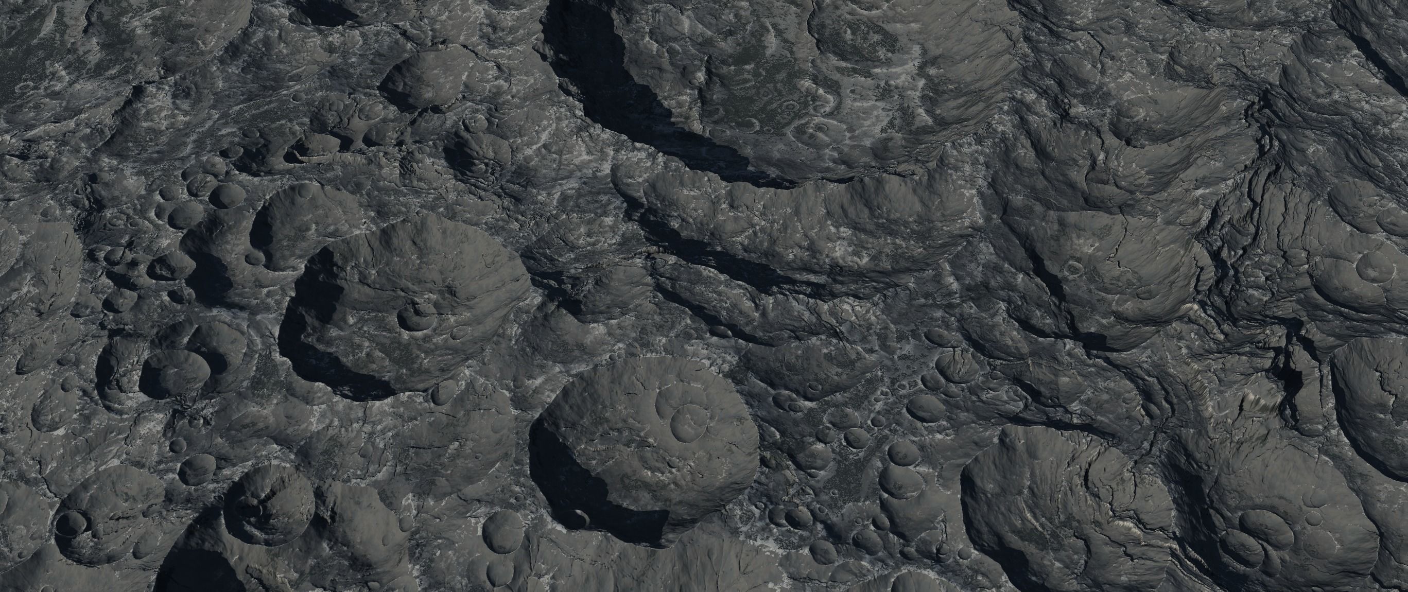 4 16k Seamless Crater Surface a SciFi Open World Kit Low-poly 3D model_21