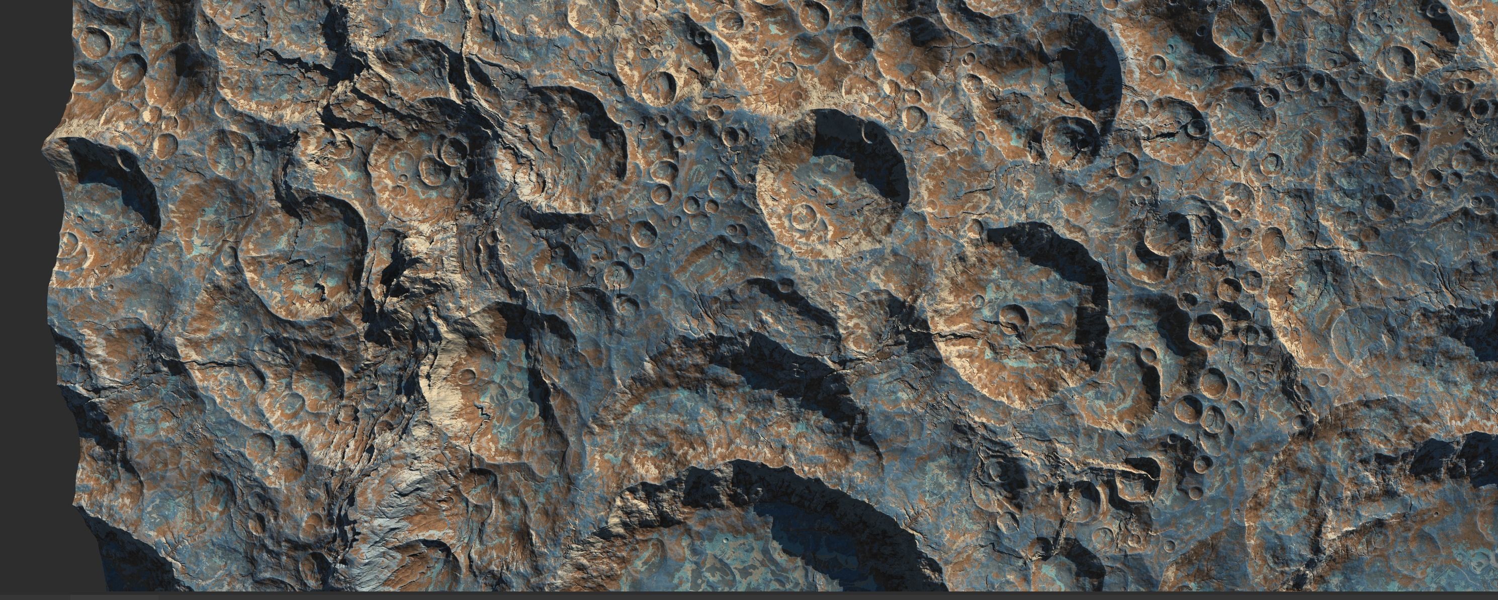 4 16k Seamless Crater Surface a SciFi Open World Kit Low-poly 3D model_20