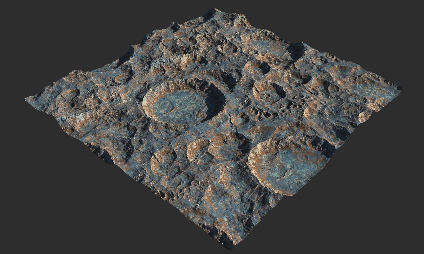 4 16k Seamless Crater Surface a SciFi Open World Kit Low-poly 3D model_7