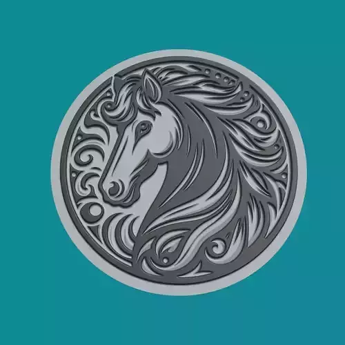 HORSE ANIMAL MEDALLION