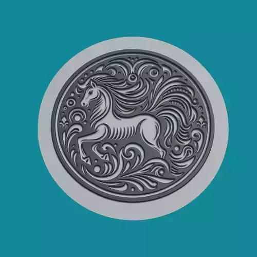 HORSE ANIMAL MEDALLION
