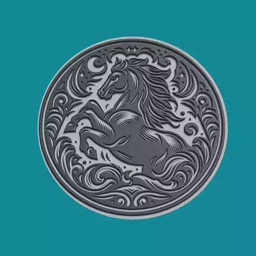 HORSE ANIMAL MEDALLION