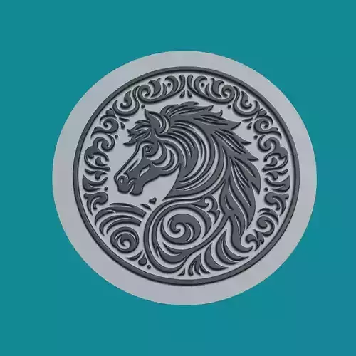 HORSE ANIMAL MEDALLION