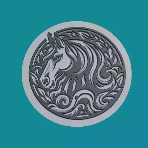 HORSE ANIMAL MEDALLION
