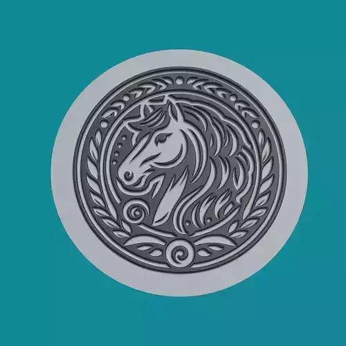 HORSE ANIMAL MEDALLION