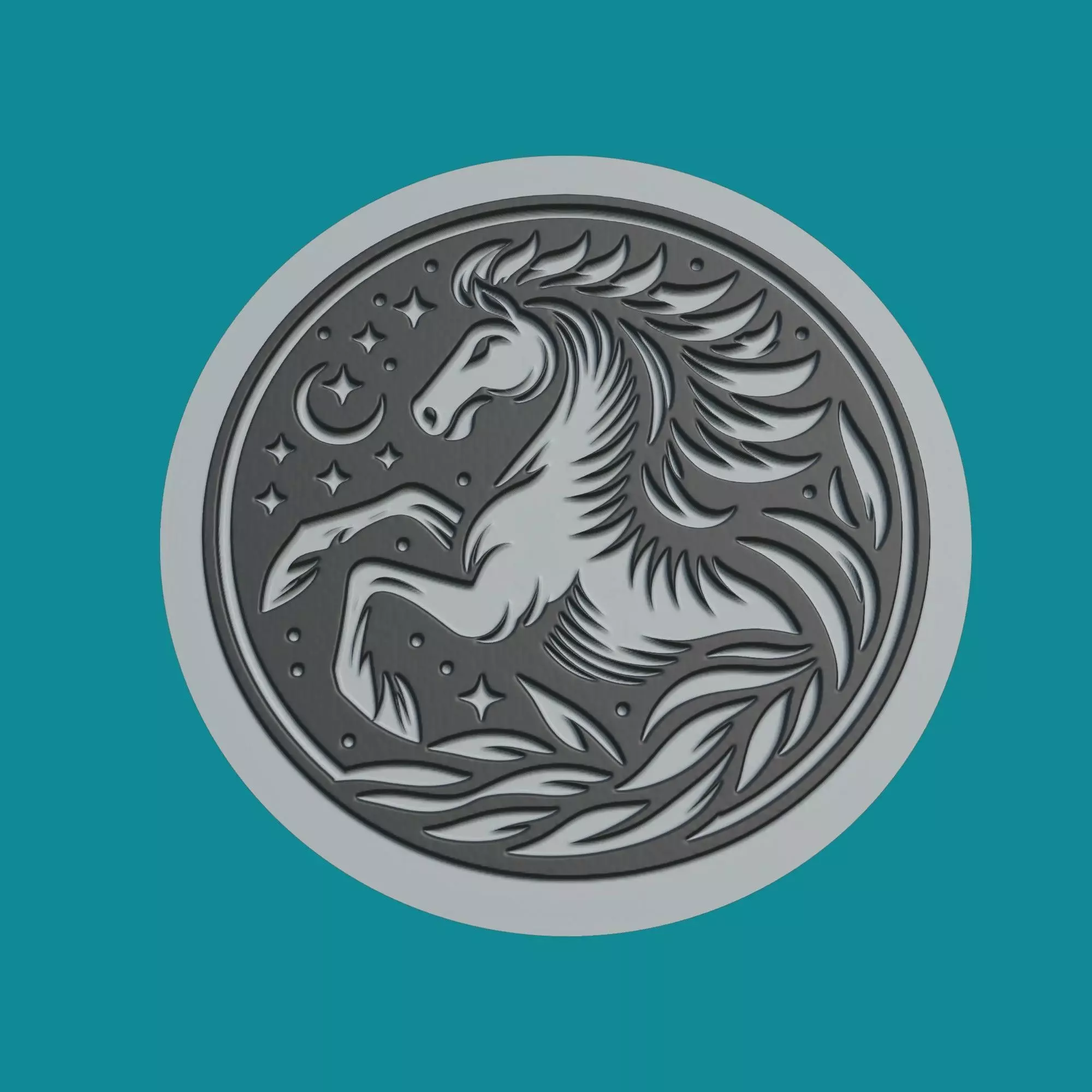 HORSE ANIMAL PENDANT 3D print model_0