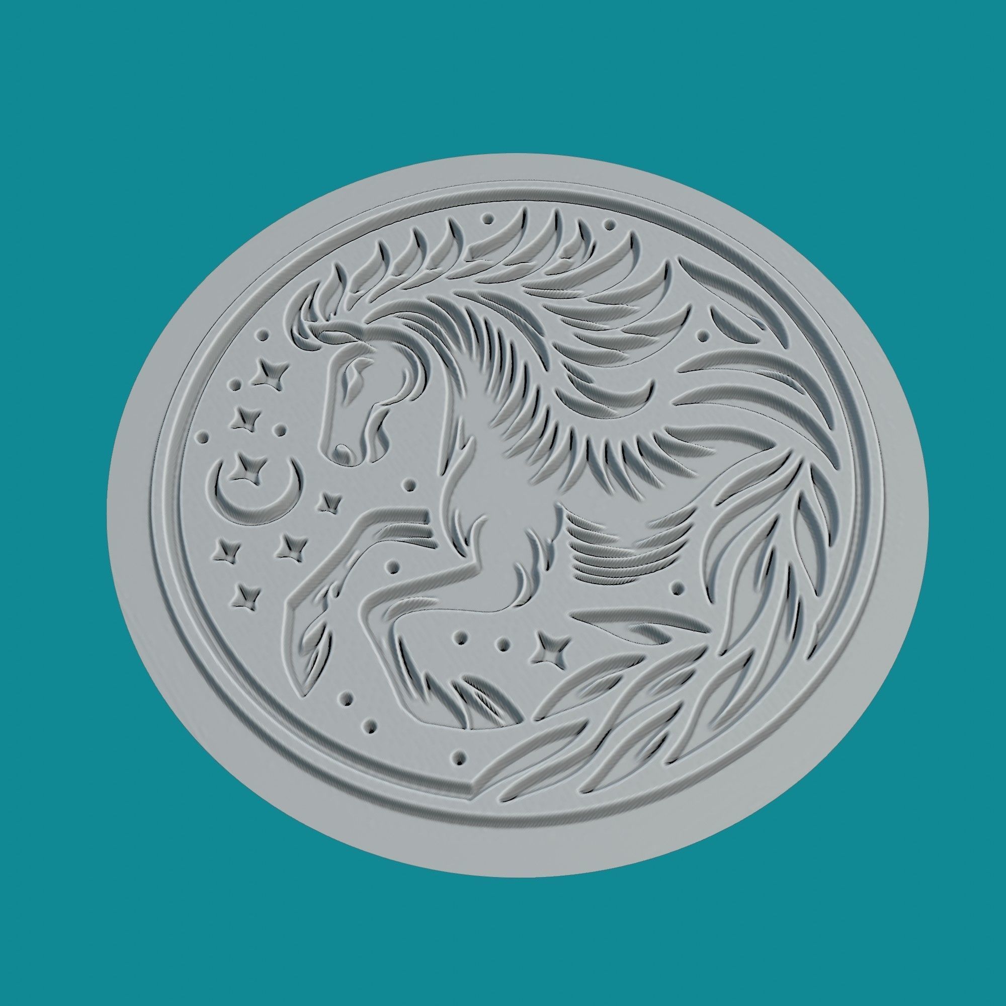 HORSE ANIMAL PENDANT 3D print model_3