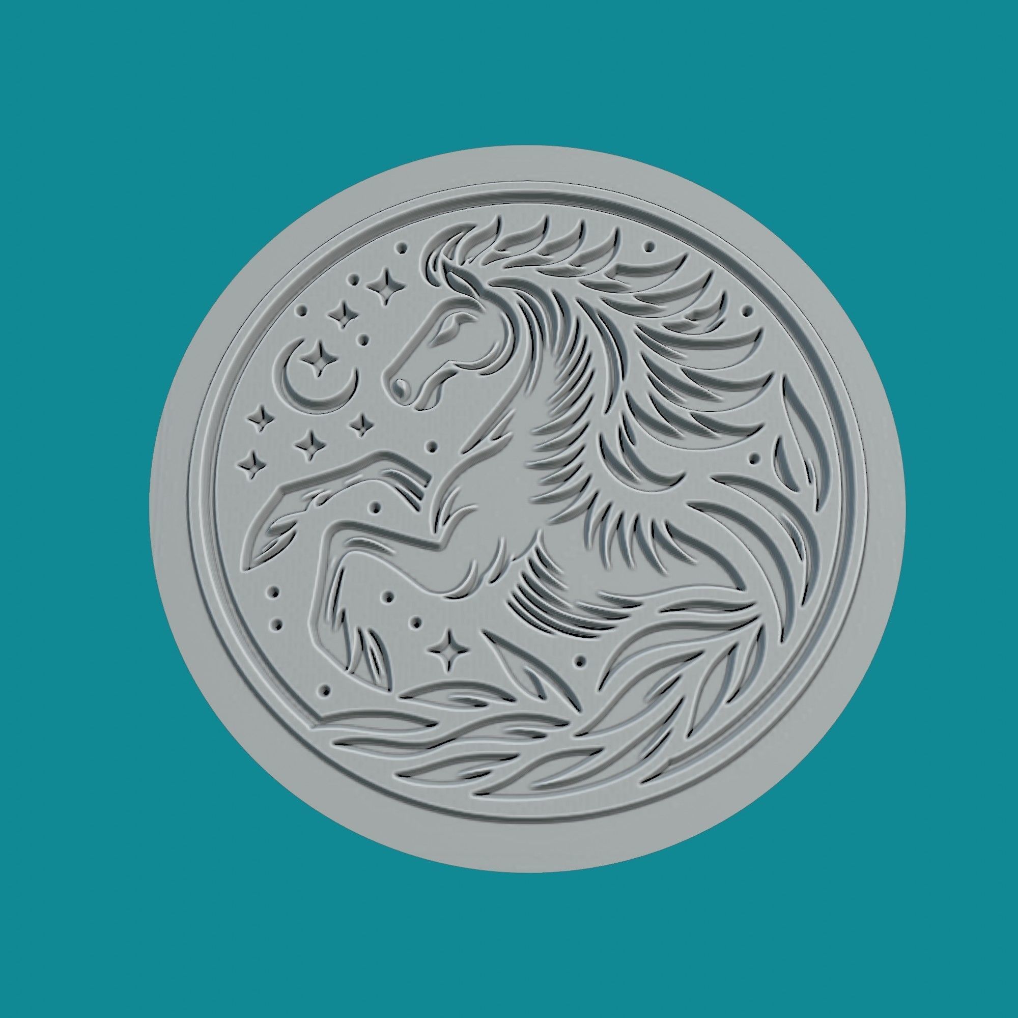 HORSE ANIMAL PENDANT 3D print model_2