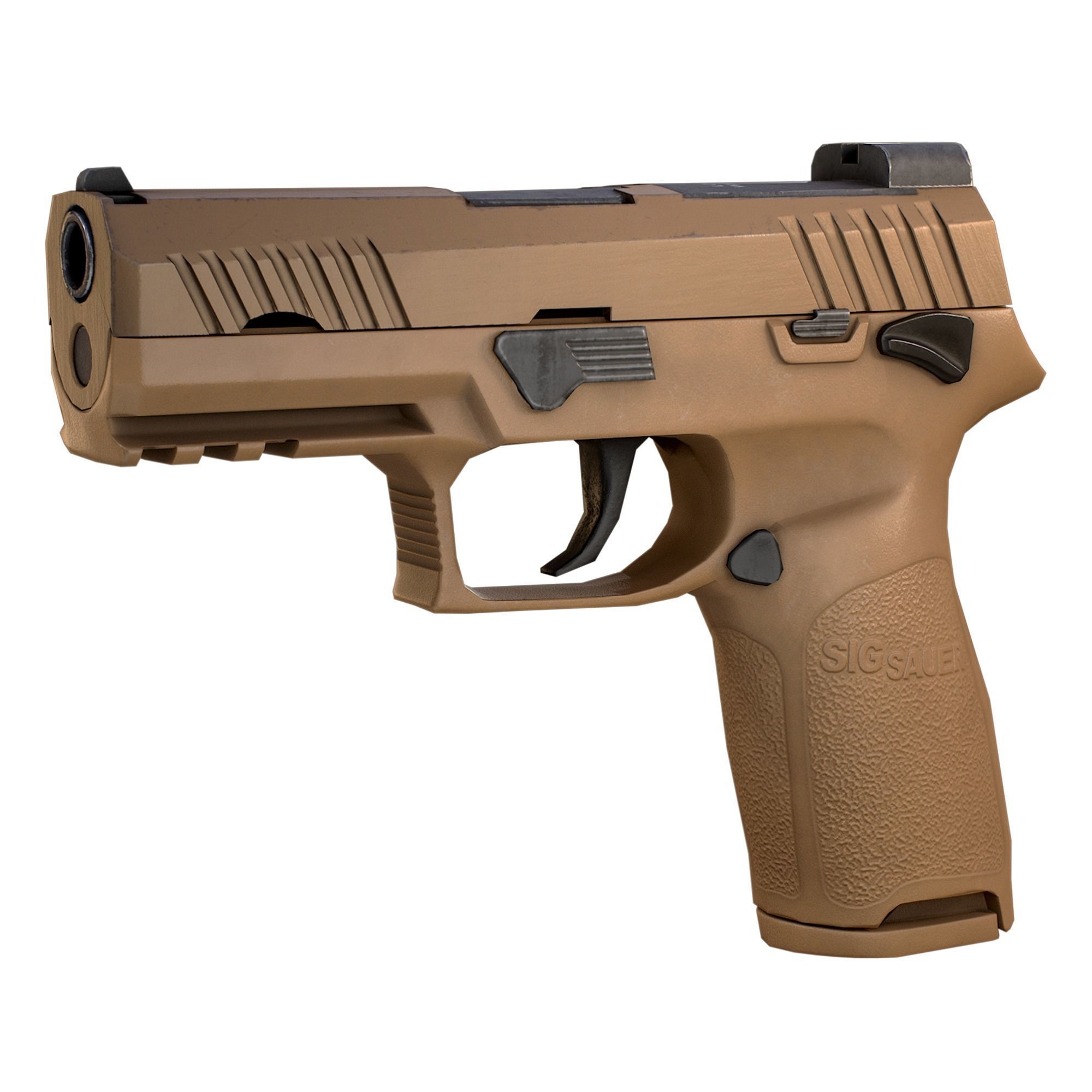 Sig Sauer P320 M18 Low-poly 3D model_7