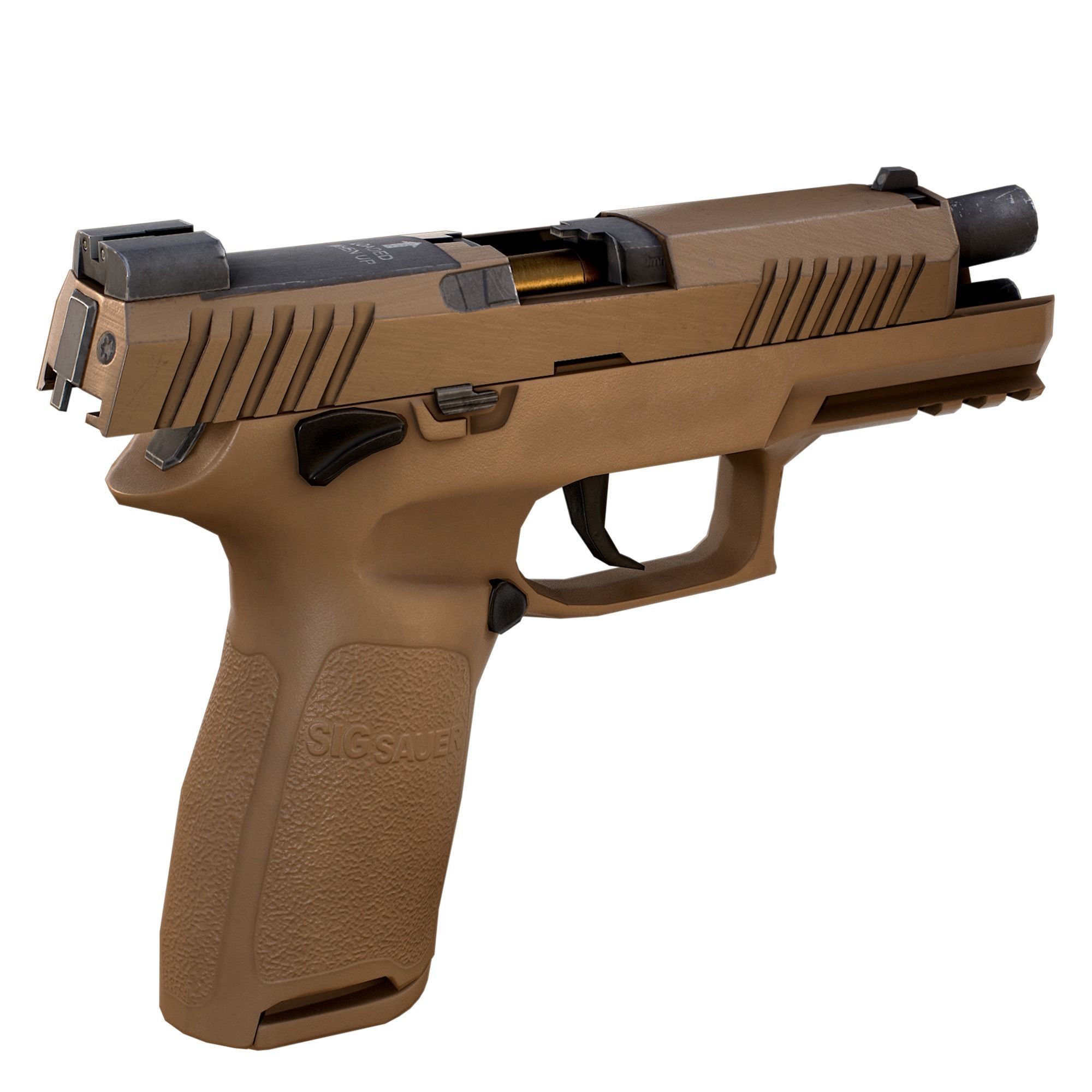 Sig Sauer P320 M18 Low-poly 3D model_11
