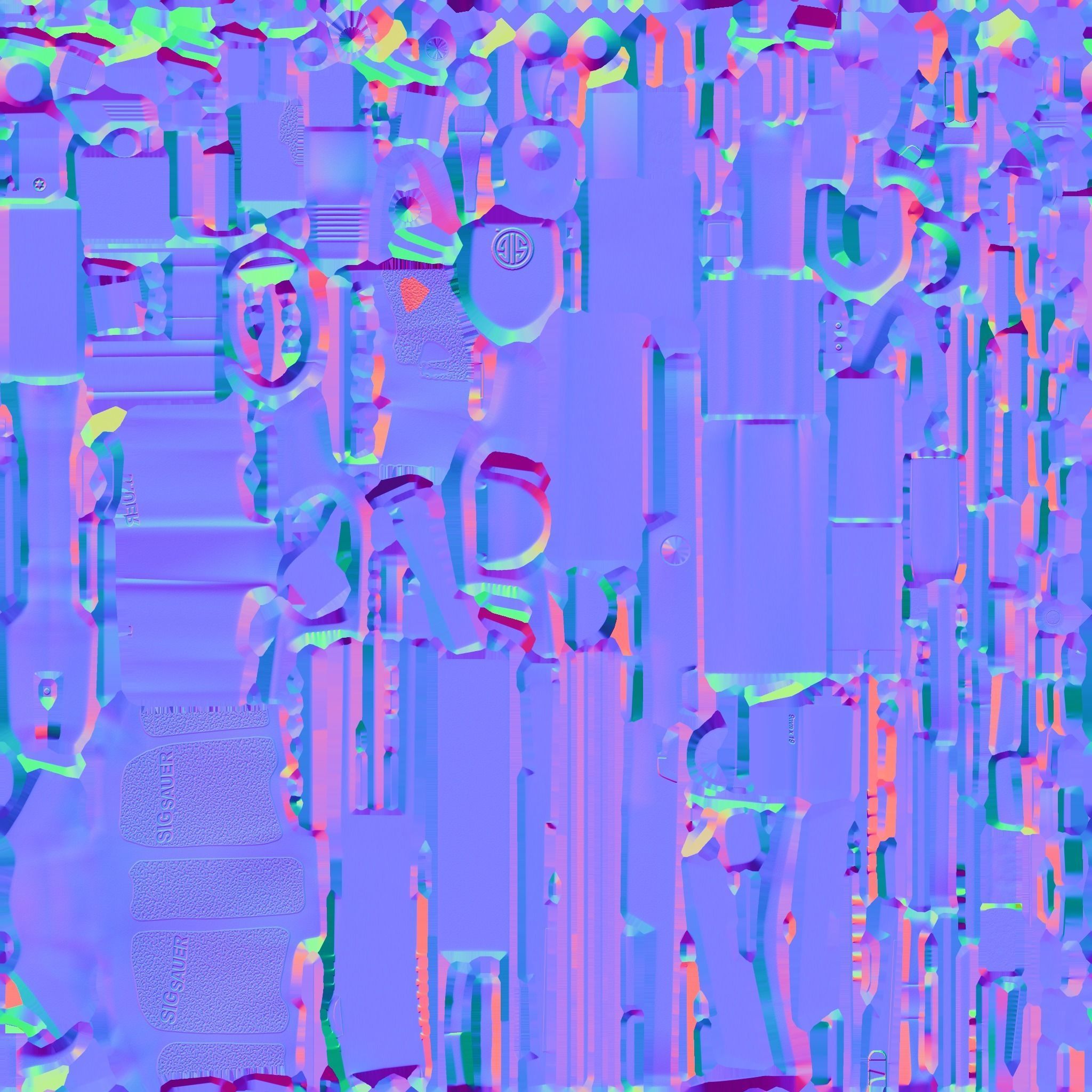 Sig Sauer P320 M18 Low-poly 3D model_17