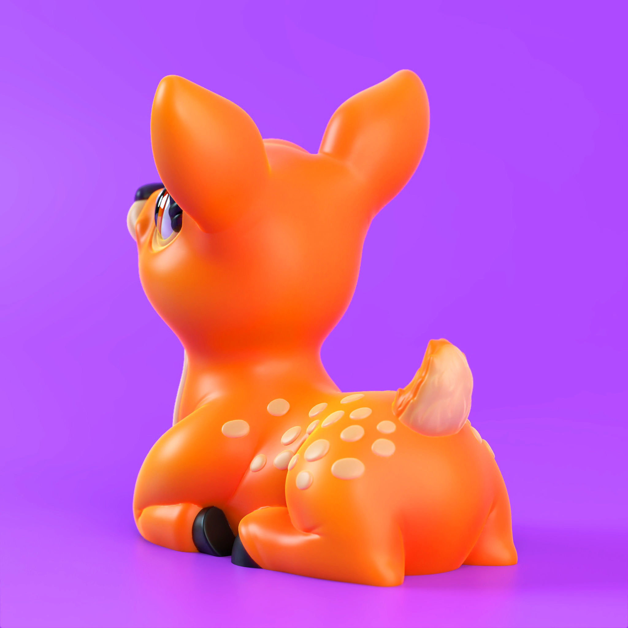 CUTE DEER NO SUPPORTS 3D print model_2