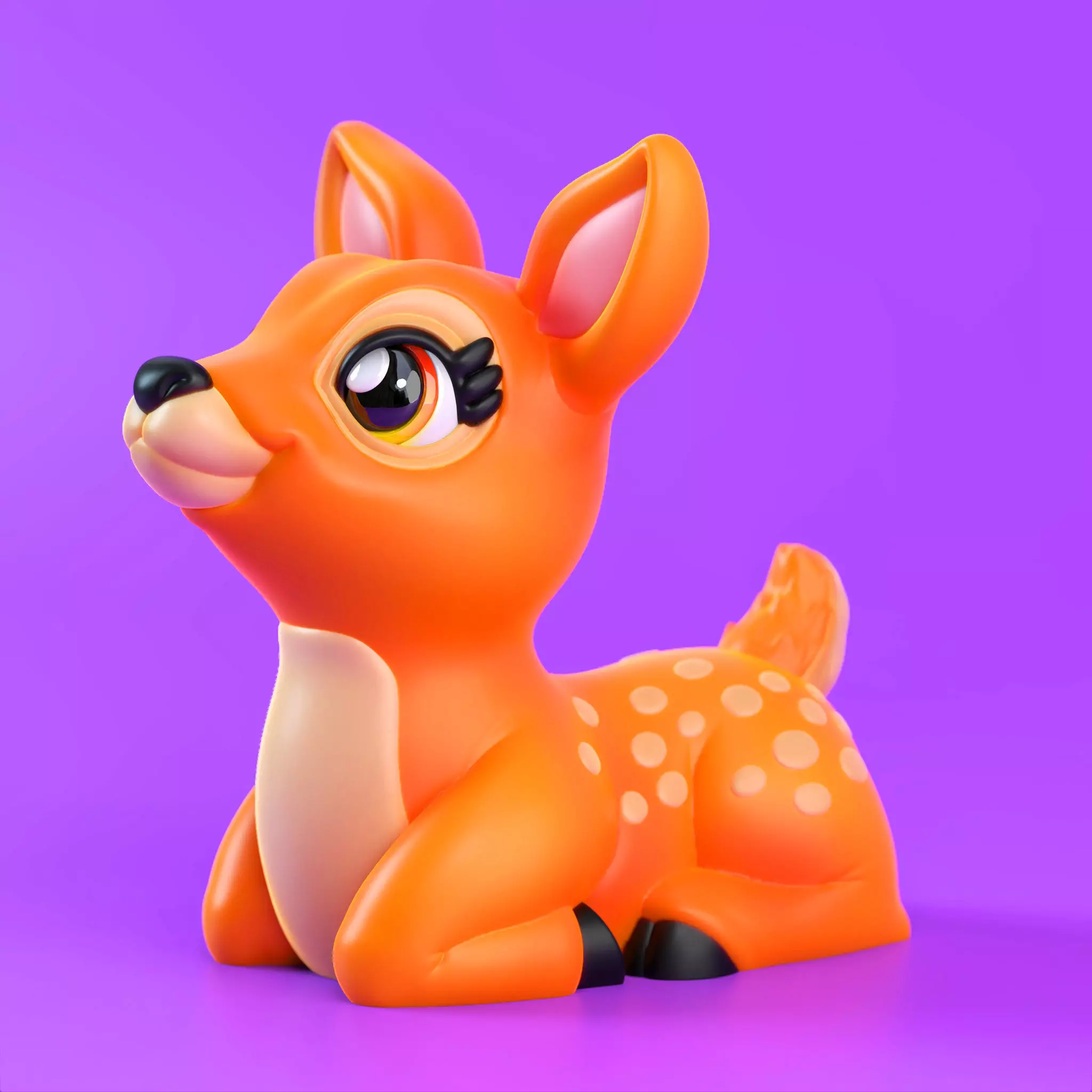 CUTE DEER NO SUPPORTS 3D print model_0