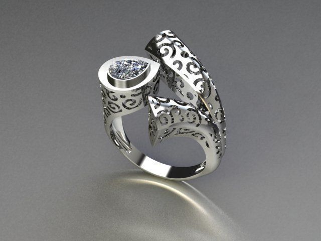 ring jewelry 3D print model_2