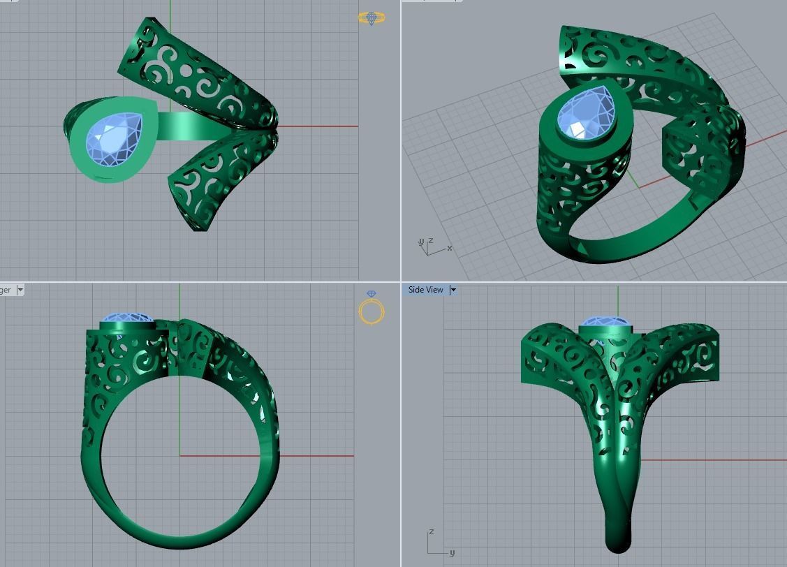 ring jewelry 3D print model_4