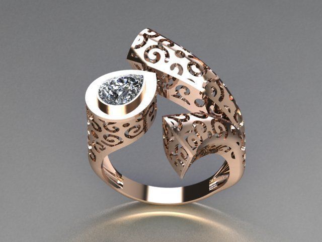 ring jewelry 3D print model_3