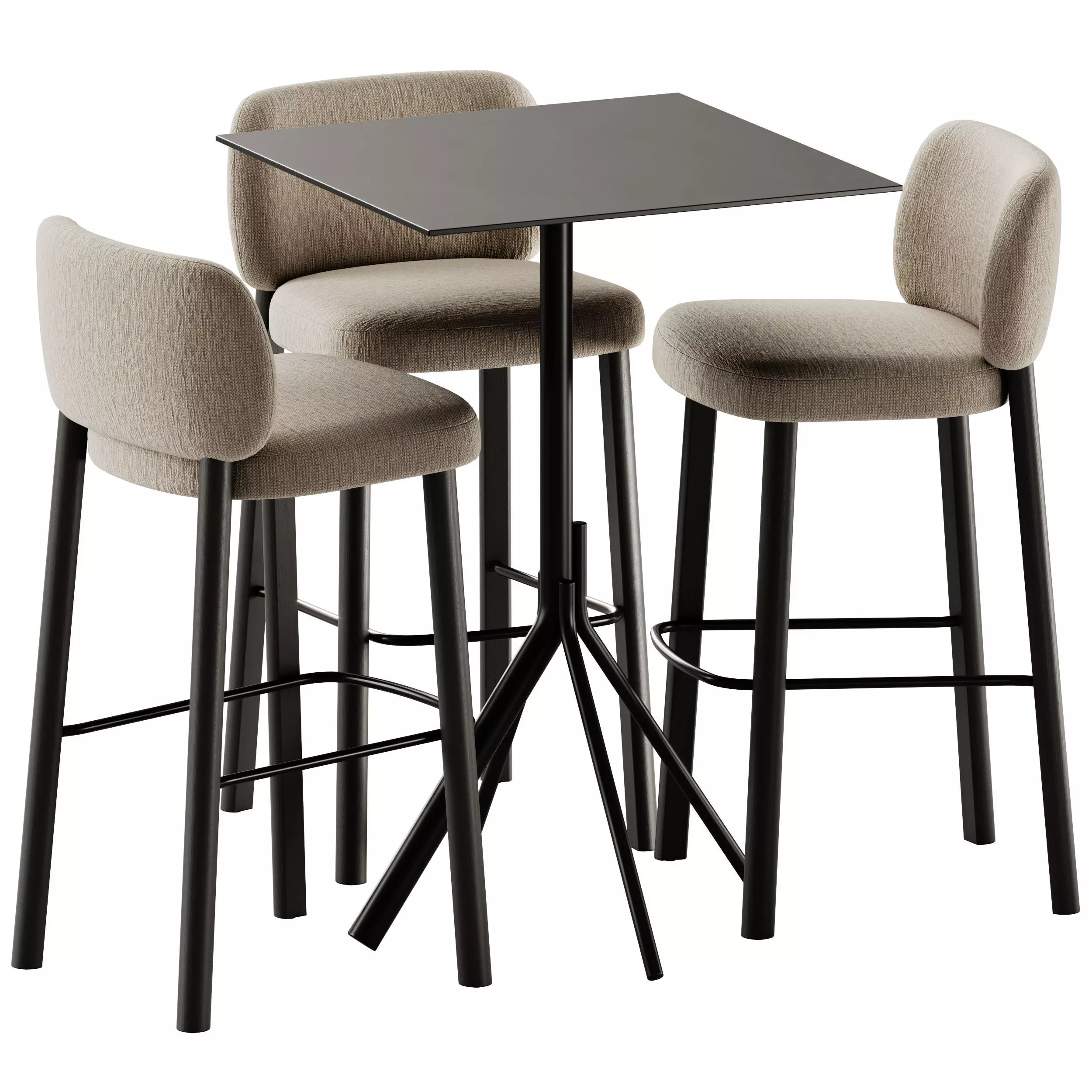 Bross Aretha Barstool and Et al Main 1125 High Table 3D model