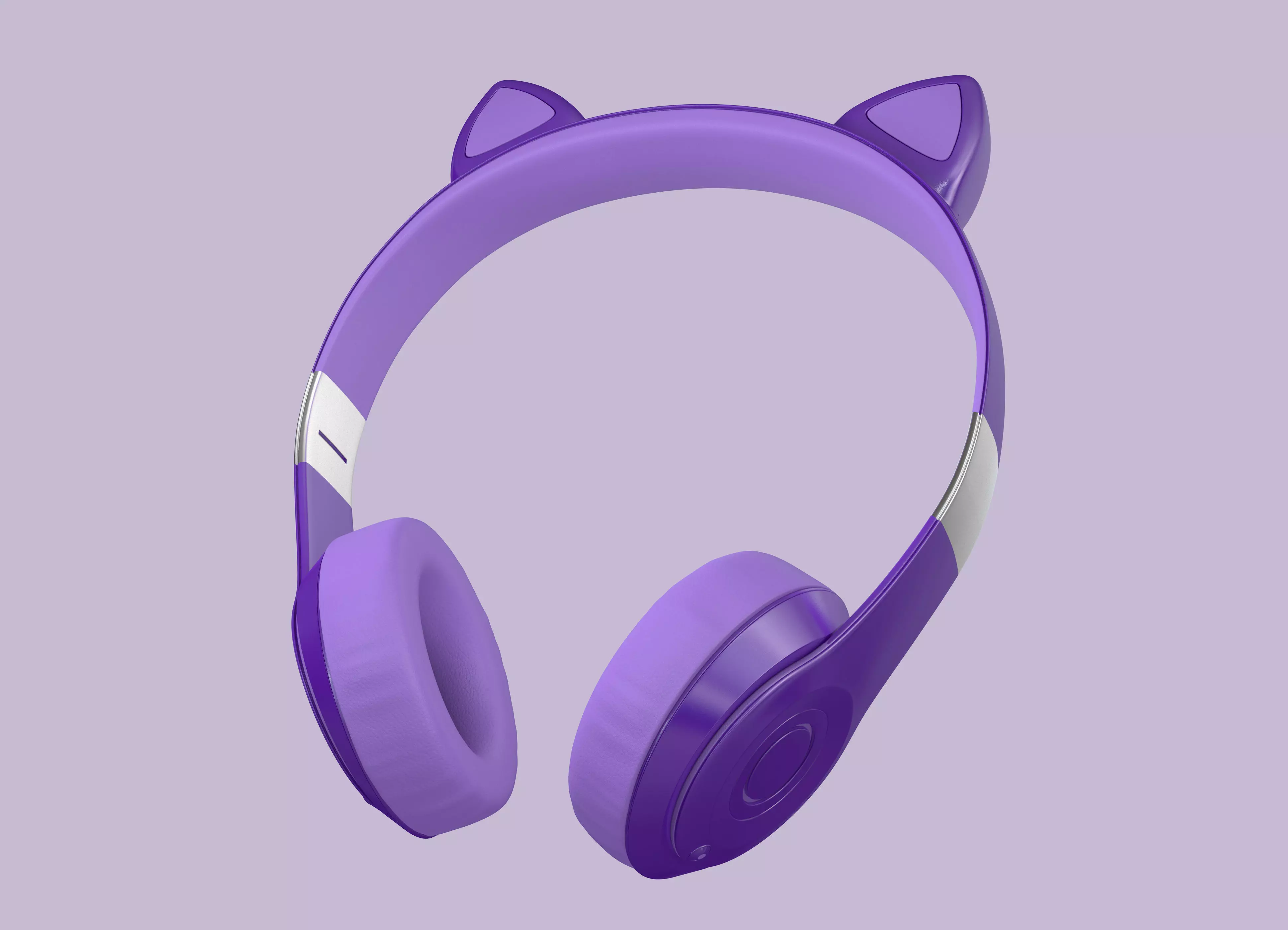 Wireless Cat Ear Headphones 3D model_0