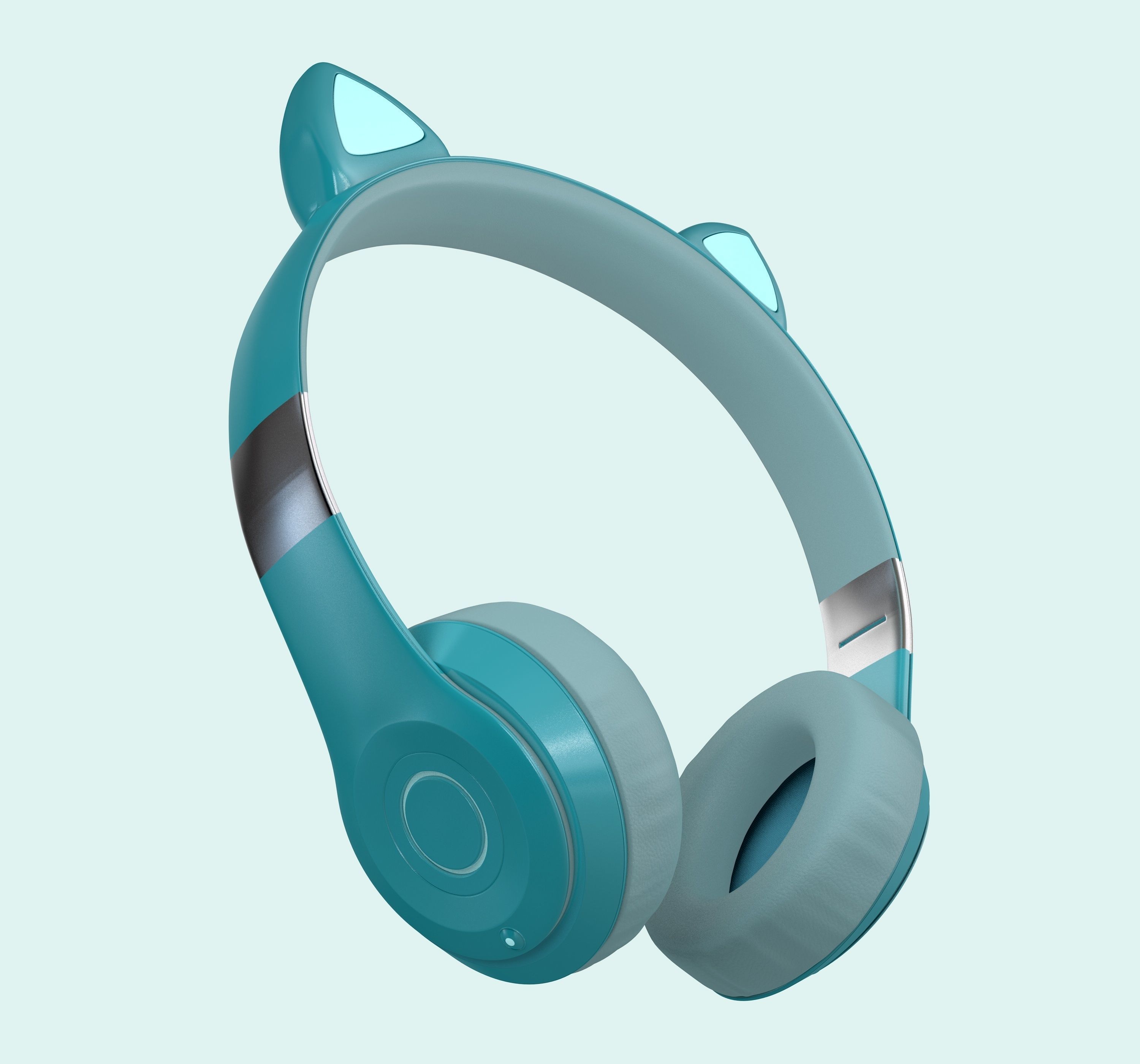 Wireless Cat Ear Headphones 3D model_2