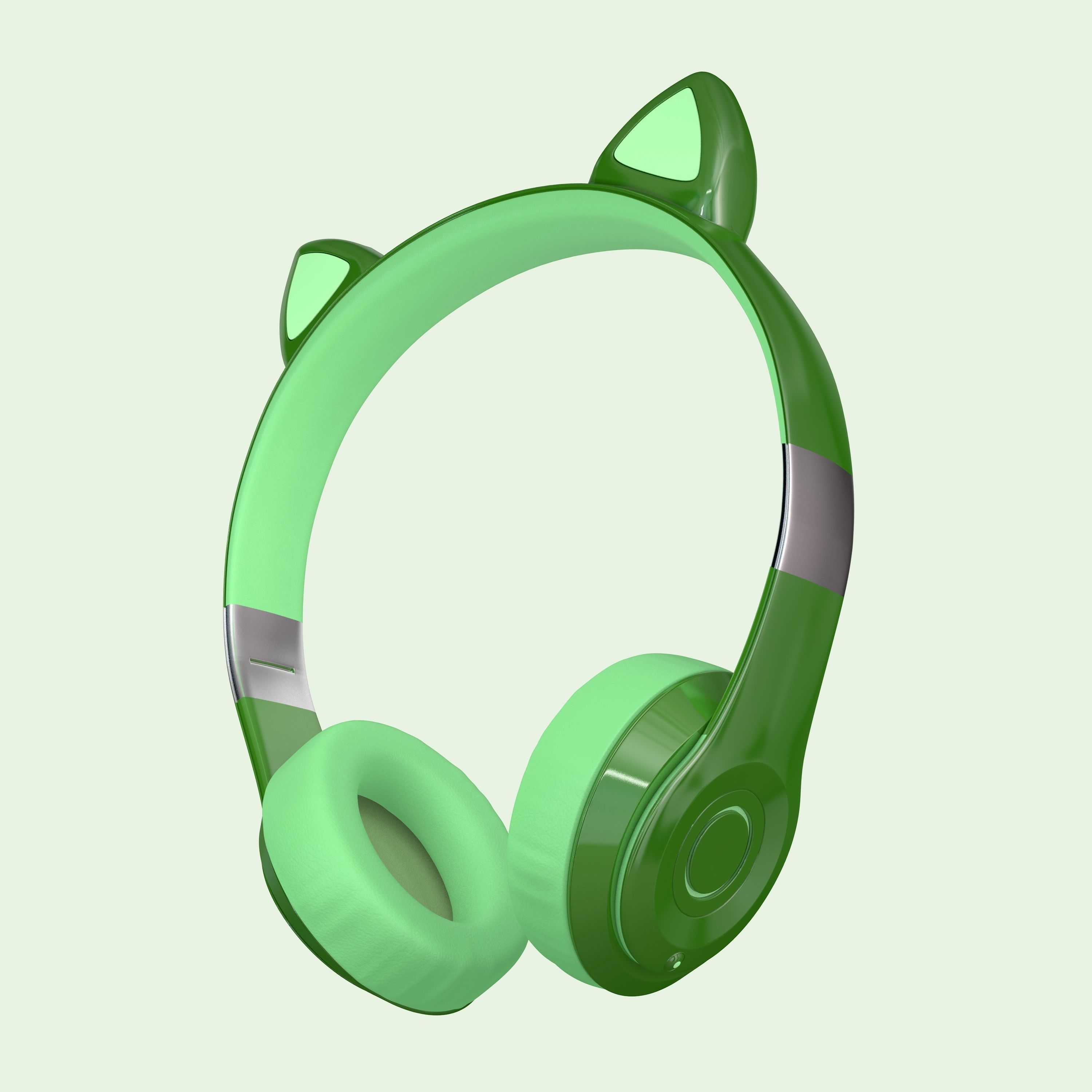 Wireless Cat Ear Headphones 3D model_4
