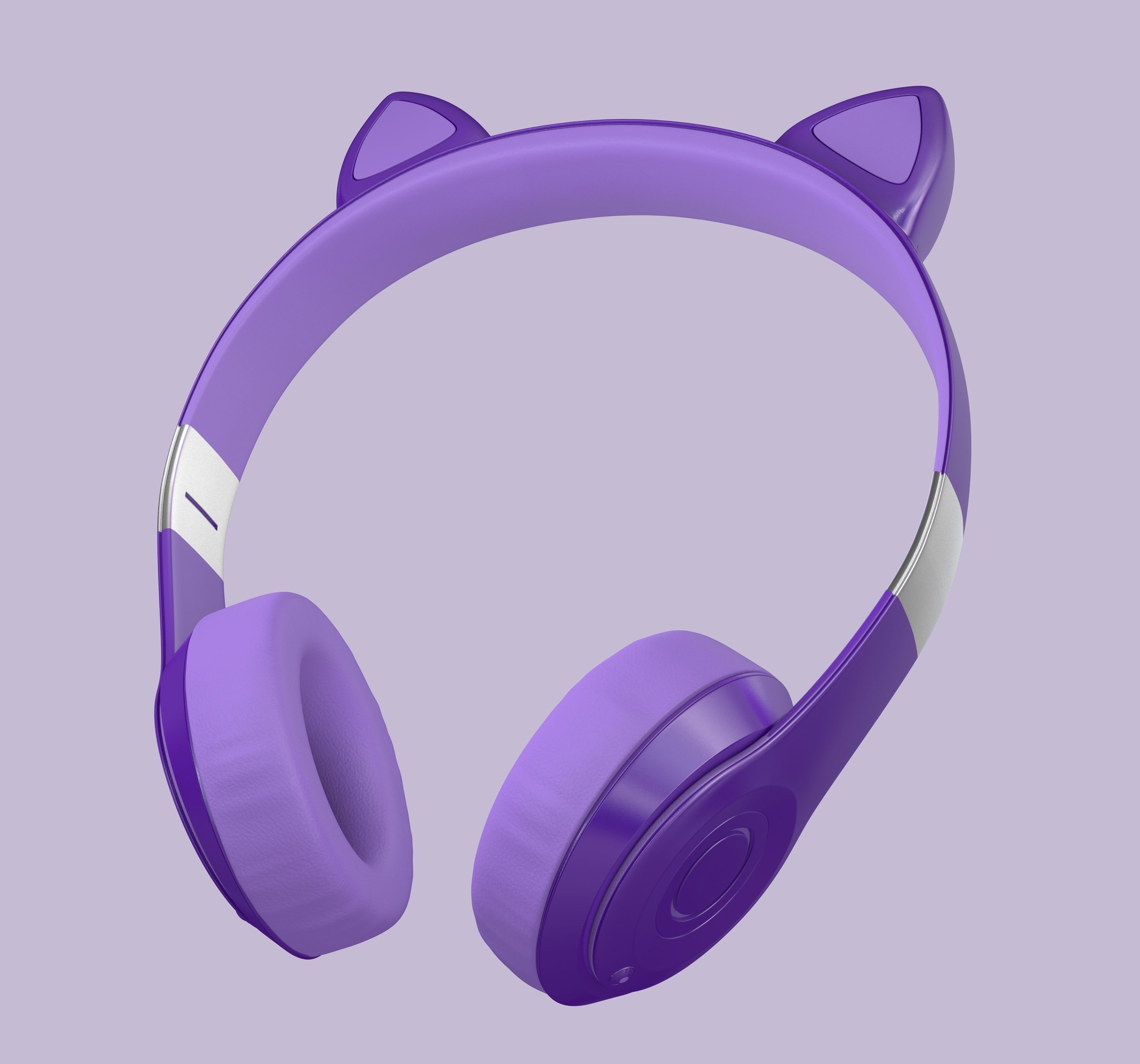 Wireless Cat Ear Headphones 3D model_6