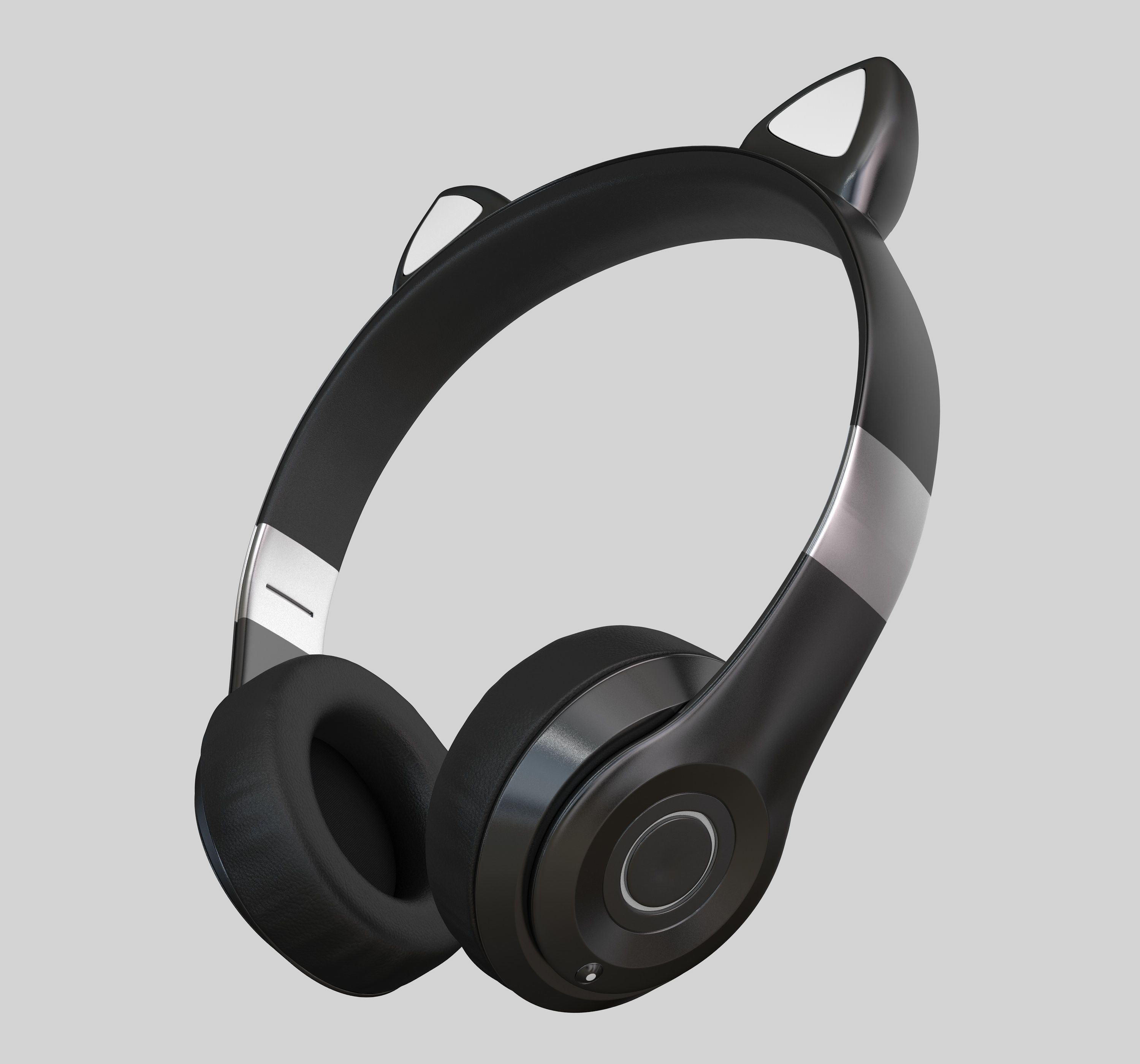Wireless Cat Ear Headphones 3D model_1