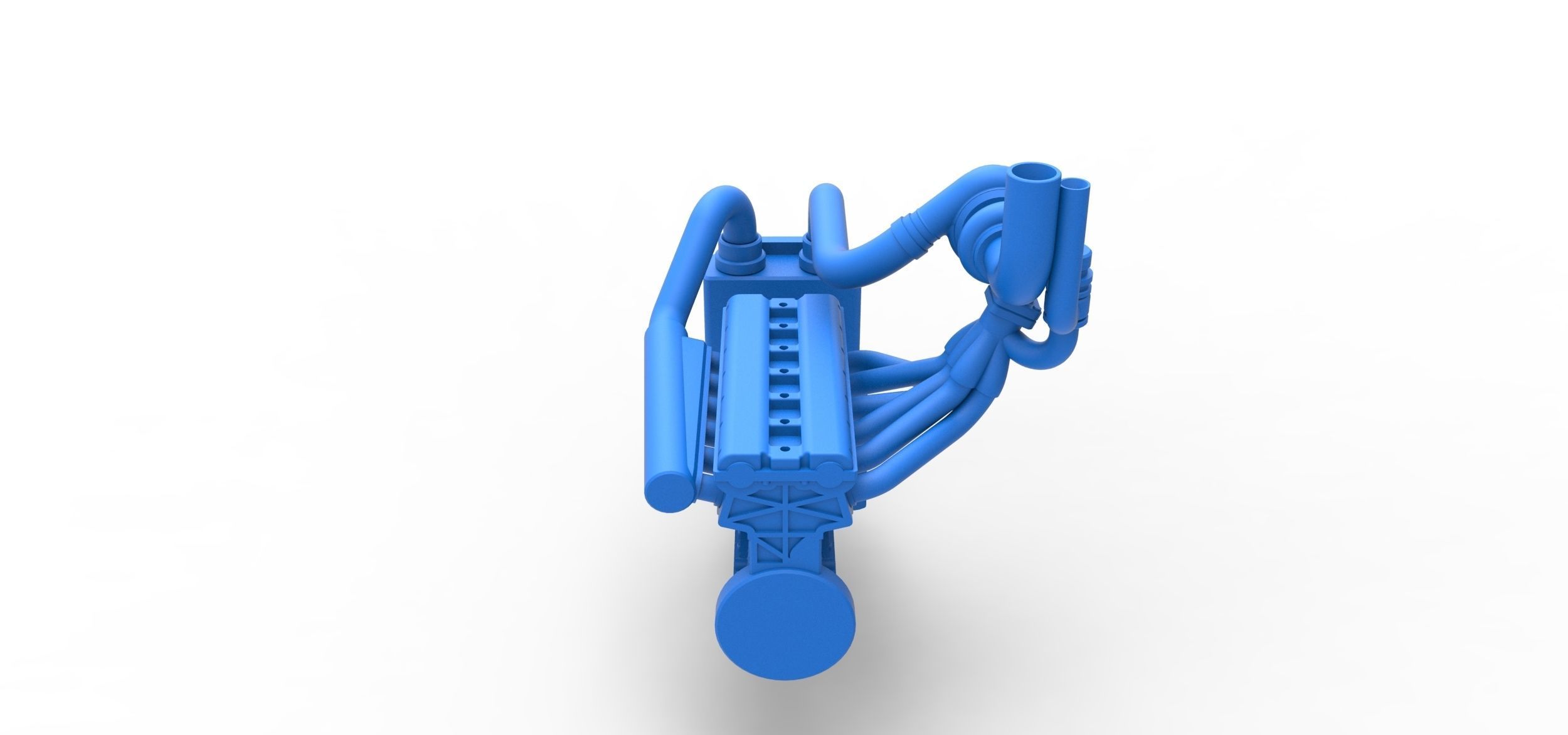 Engine of Uphill Sand Racing Dragster Scale 1 to 25 3D print model_10