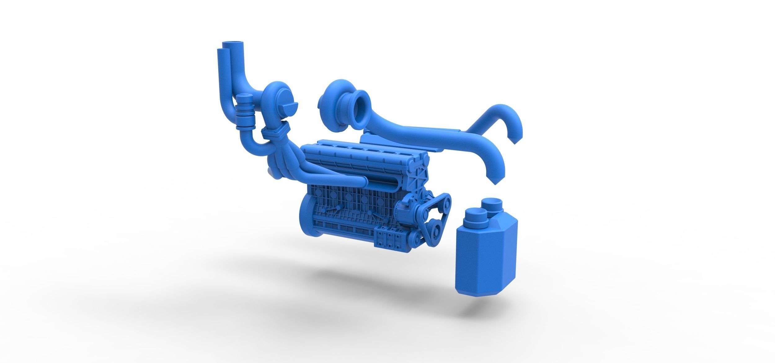 Engine of Uphill Sand Racing Dragster Scale 1 to 25 3D print model_23