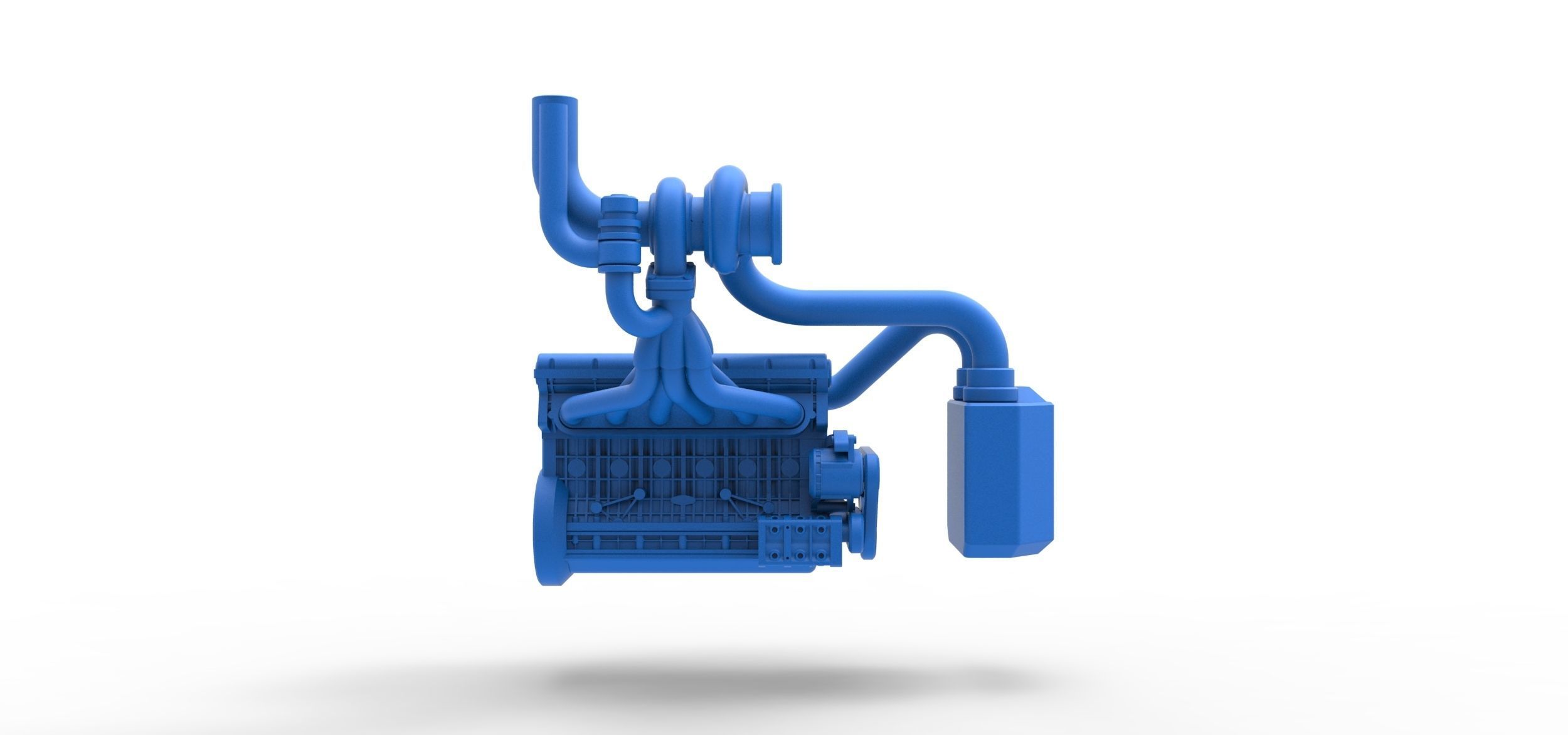 Engine of Uphill Sand Racing Dragster Scale 1 to 25 3D print model_12